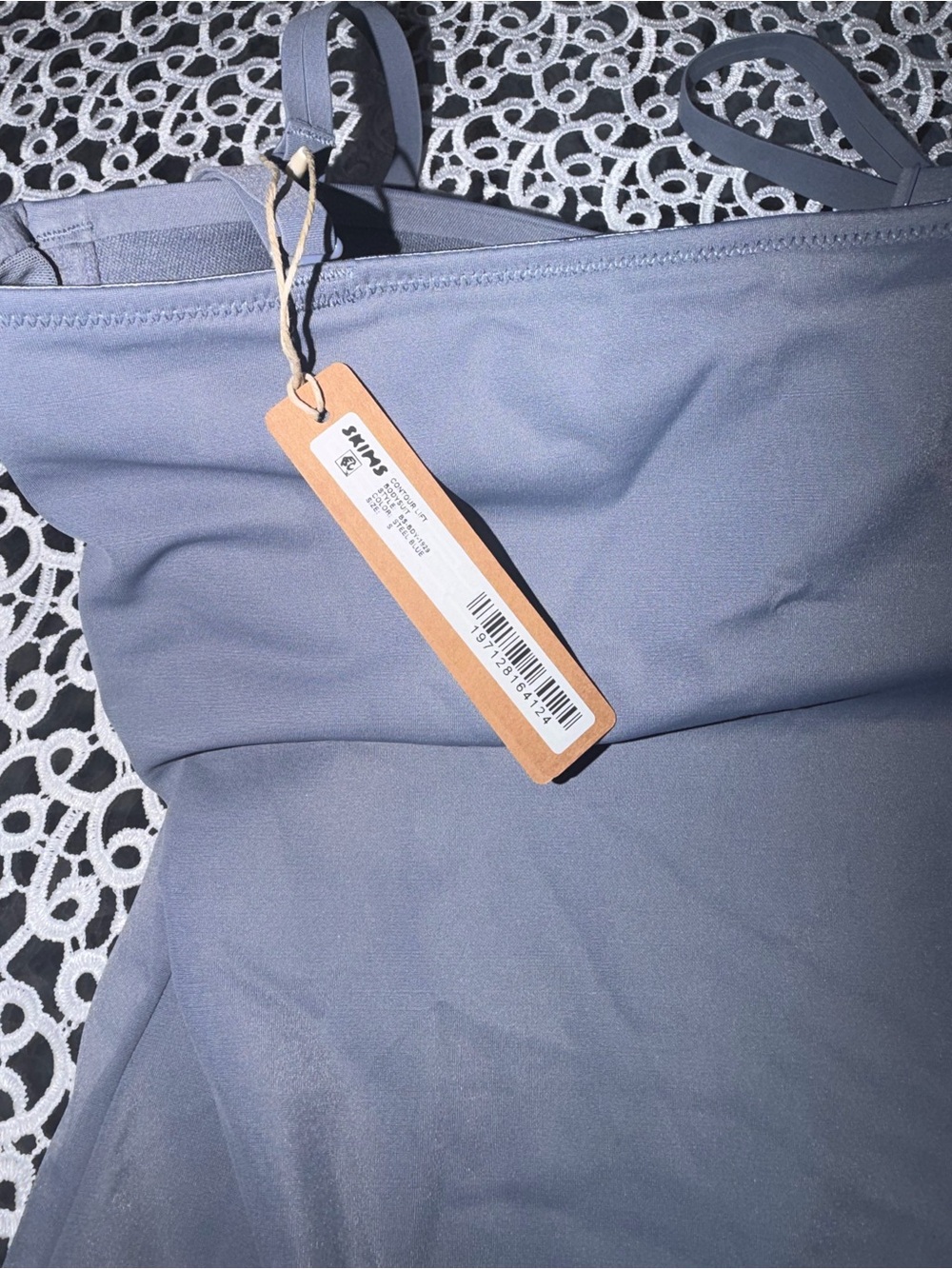 SKIMS Seamless Strap Bodysuit in STEEL BLUE - Picture 5 of 7